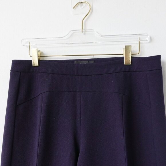 NARCISO RODRIGUEZ Pants Medium Virgin Wool Straight High Waist Tuxedo Navy ITALY - Picture 8 of 14